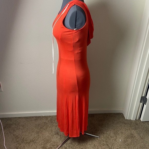COii Large Orange Laceup Hood Sheer Summer Sleeveless Maxi - Picture 13 of 16